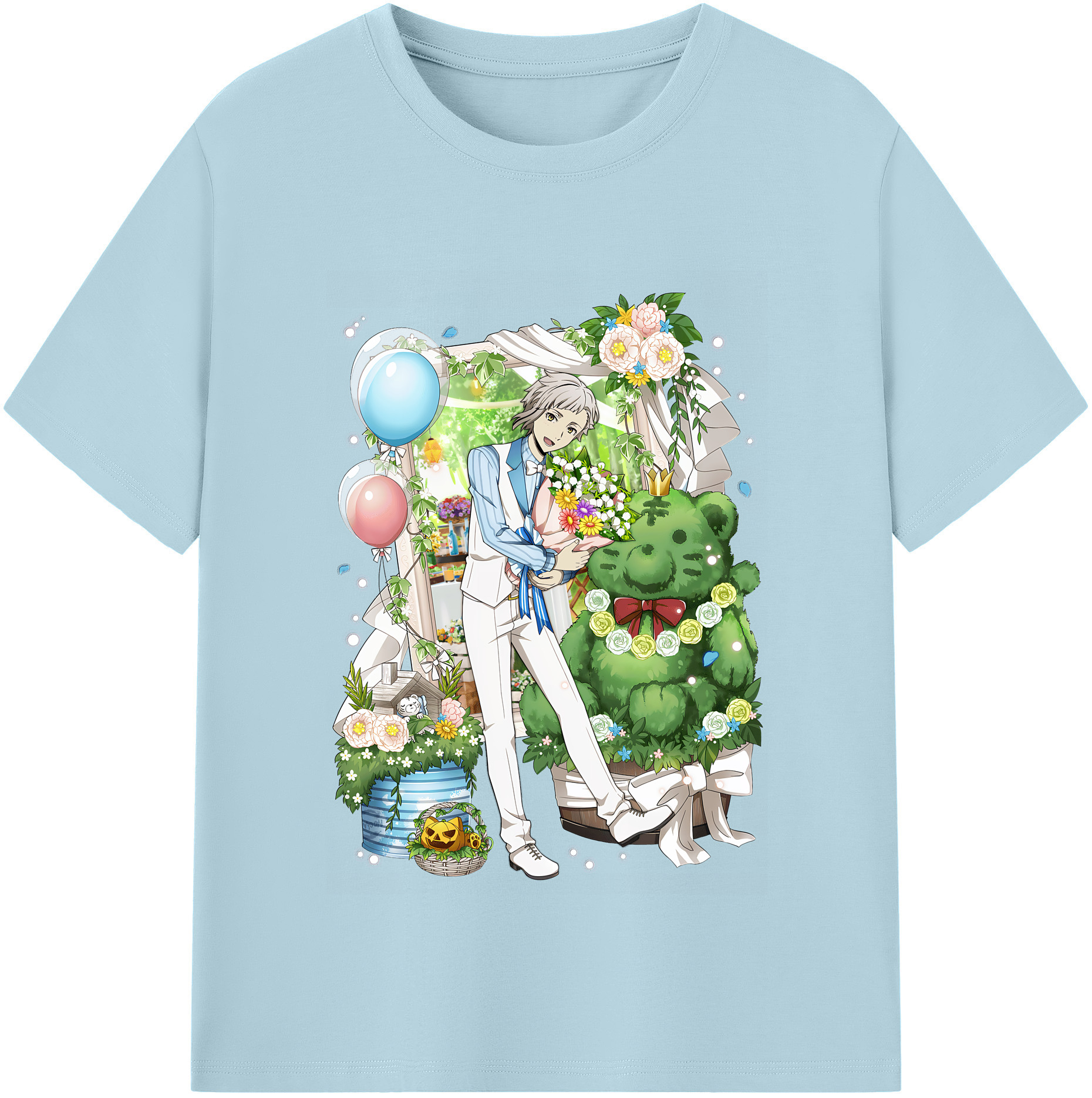 （画像用） 文豪ストレイドッグス Bungo Stray Dogs 綿100％半袖Tシャツ（フロントプリント）